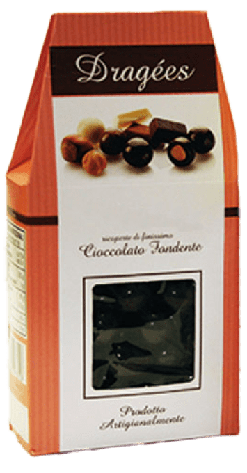 billes de céréales enrobées de chocolat noir